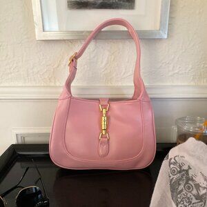 Jackie style pink bag with crossbody